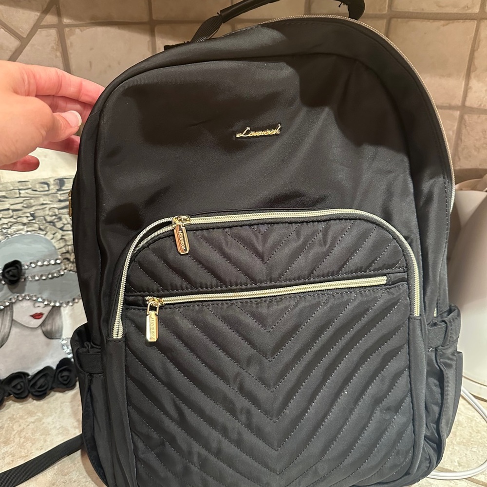 Black Quilted Backpack